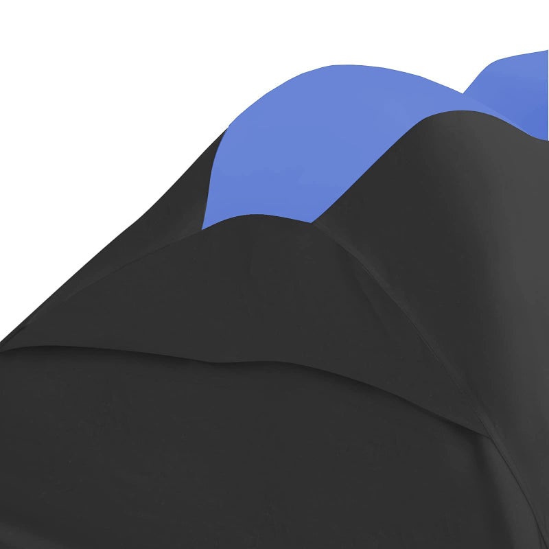 JETPRO Trailerable Jet Ski Cover, Waterproof Marine Grade 600D Heavy Duty Polyester PWC Cover Blue/Black Color Fits from 126"-135" 3 Seater - Image 4